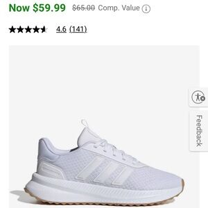 Adidas White and Tan Athletic Sneakers